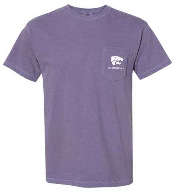College of Ag Purple T-shirt with Pocket